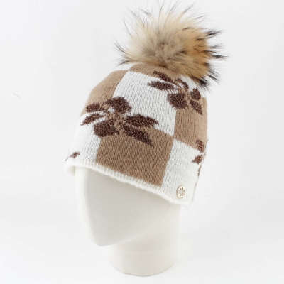 Ladies' Knitted Wool Hat JG5770, Brown