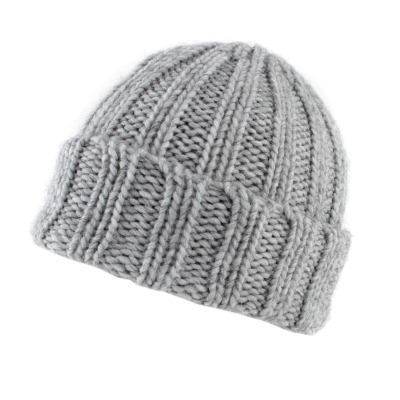 Căciulă tricotată Raffaello Bettini RB 013/2453, Gri deschis