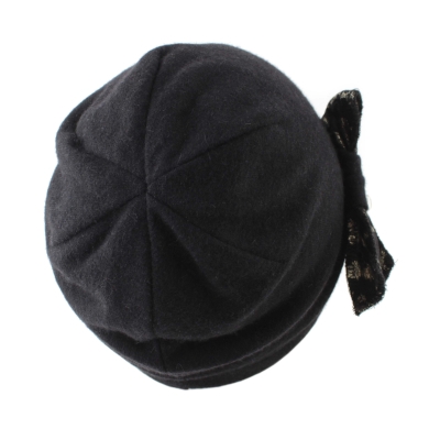 Дамска плетена шапка HatYou CP2104, Черен/Златист