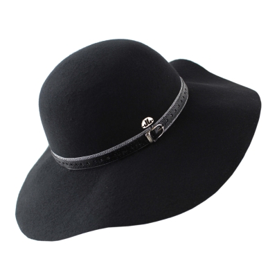 Wide-brim felt hat JailJam JJ5247, Black