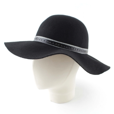 Wide-brim felt hat JailJam JJ5247, Black