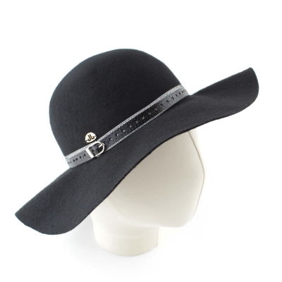 Wide-brim felt hat JailJam JJ5247, Black