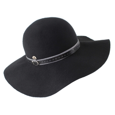 Wide-brim felt hat JailJam JJ5247, Black