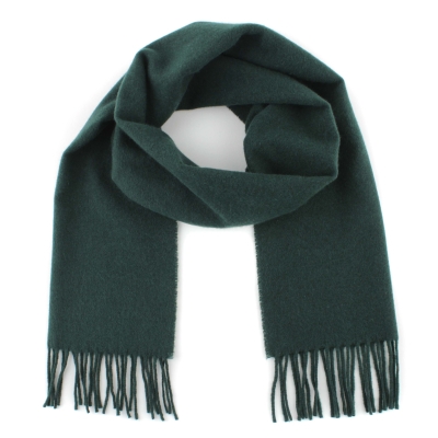 Fular din lână uni Pulcra Livigno, 30x150 cm, Verde închis