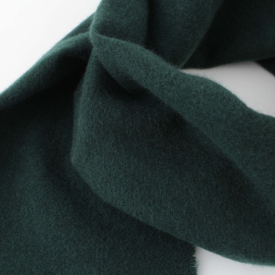 Fular din lână uni Pulcra Livigno, 30x150 cm, Verde închis