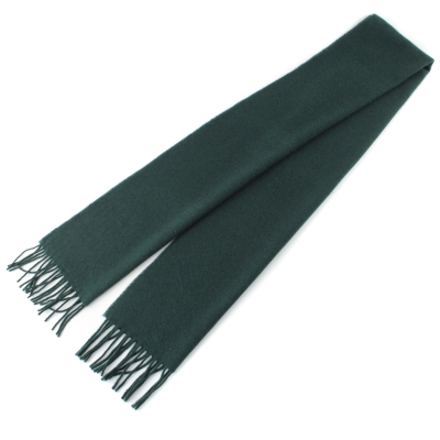 Fular din lână uni Pulcra Livigno, 30x150 cm, Verde închis