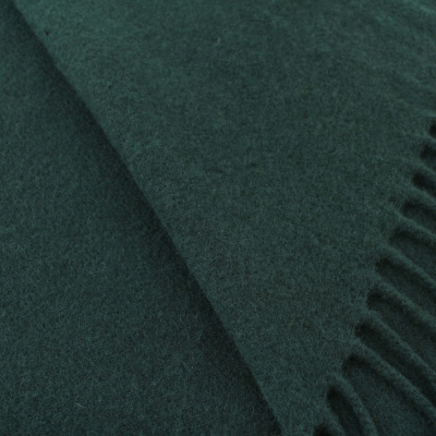 Fular din lână uni Pulcra Livigno, 30x150 cm, Verde închis