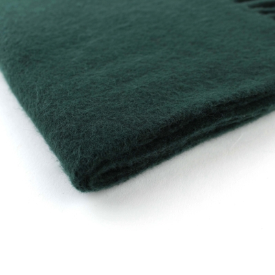 Fular din lână uni Pulcra Livigno, 30x150 cm, Verde închis