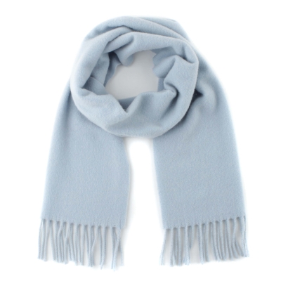 Fular din lână uni Pulcra Livigno, 30x150 cm, Albastru cer