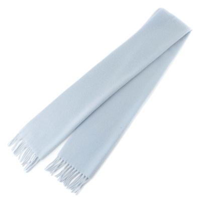 Fular din lână uni Pulcra Livigno, 30x150 cm, Albastru cer
