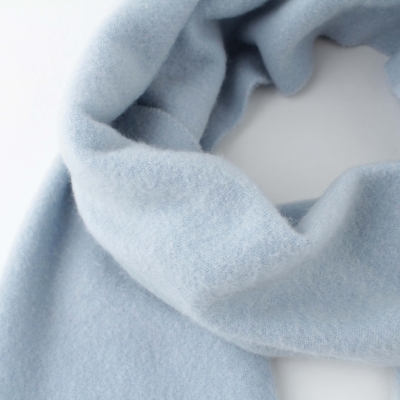 Fular din lână uni Pulcra Livigno, 30x150 cm, Albastru cer