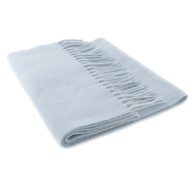 Fular din lână uni Pulcra Livigno, 30x150 cm, Albastru cer