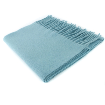 Fular din lână uni Pulcra Livigno, 30x150 cm, Aquamarin