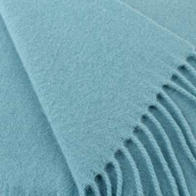 Fular din lână uni Pulcra Livigno, 30x150 cm, Aquamarin