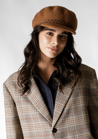 Дамски филцов каскет CF0375, Меден