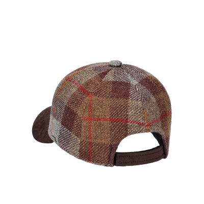 Șapcă de bărbați tip baseball HatYou CP4324, Carouri maro-bej