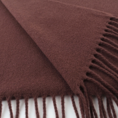 Fular din lână uni Pulcra Livigno, 30x150 cm, Verde închis