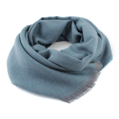Fine Wool Scarf Ma.Al.Bi. MAB554 57/9, 50×180 cm, Blue-Green