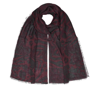 Eșarfă din bambus HatYou SI2917, 70x190 cm, Bordeaux