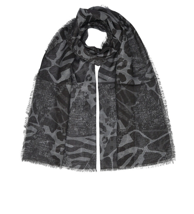 Eșarfă din bambus HatYou SI2917, 70x190 cm, Gri