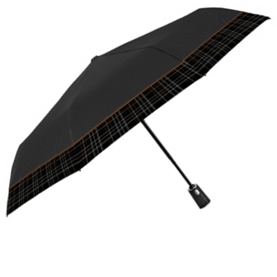 Umbrelă bărbătească automată Open-Close Perletti Time 26457, Negru/Ocru