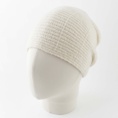 Căciulă tricotată pentru femei, cu conținut ridicat de lână HatYou CP2954, Ecru