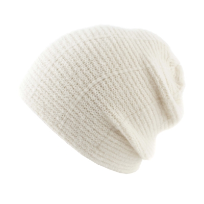 Căciulă tricotată pentru femei, cu conținut ridicat de lână HatYou CP2954, Ecru