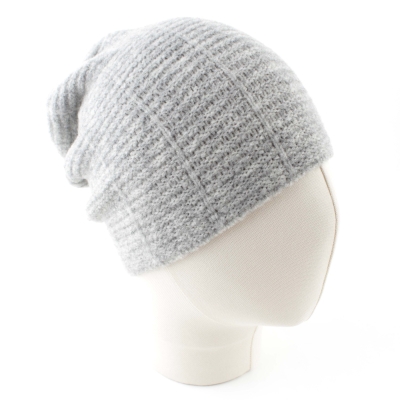 Ladies' knitted hat with high wool content HatYou CP2954, Light Grey
