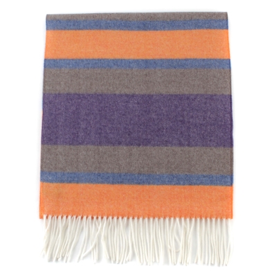 Fular din lână Ma.Al.Bi. MAB105 134/5, 37x180 cm, portocaliu/mov
