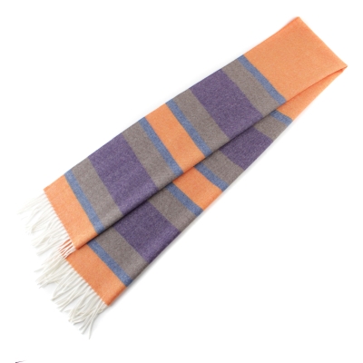 Fular din lână Ma.Al.Bi. MAB105 134/5, 37x180 cm, portocaliu/mov