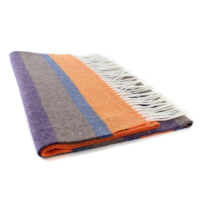 Fular din lână Ma.Al.Bi. MAB105 134/5, 37x180 cm, portocaliu/mov