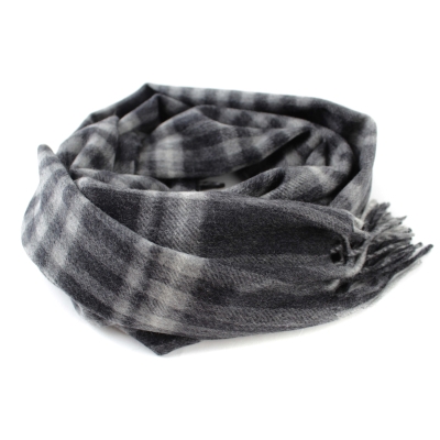 Cashmere Scarf Ma.Al.Bi. MAB813 76/1, 37×180 cm, Grey Check