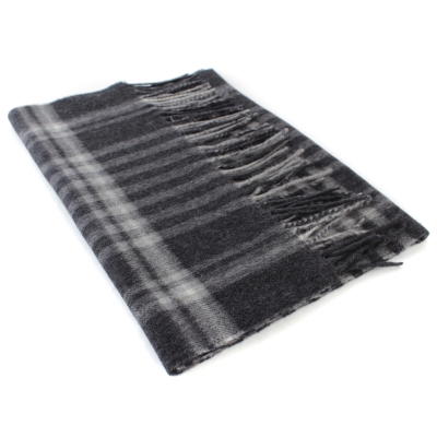Cashmere Scarf Ma.Al.Bi. MAB813 76/1, 37×180 cm, Grey Check