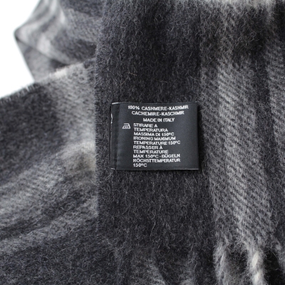 Cashmere Scarf Ma.Al.Bi. MAB813 76/1, 37×180 cm, Grey Check