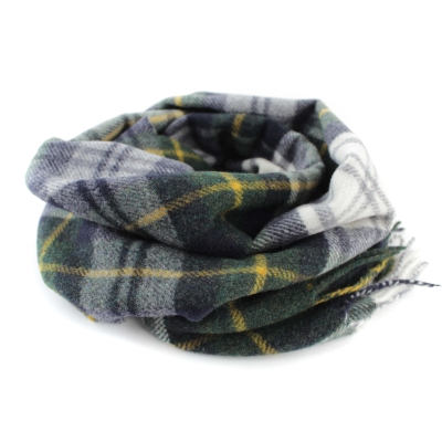 Wool Scarf Ma.Al.Bi. MAB844 51A/2, 30x180 cm, Green Tartan