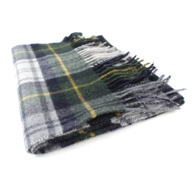 Wool Scarf Ma.Al.Bi. MAB844 51A/2, 30x180 cm, Green Tartan