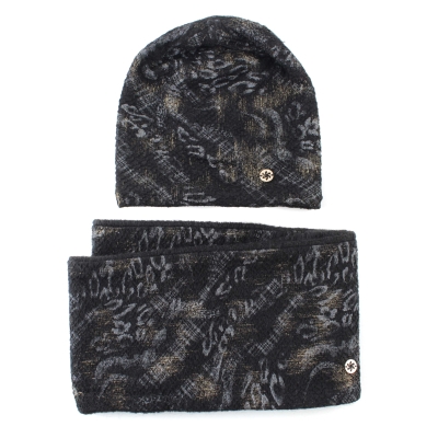Hat and Infinity Scarf Set Granadilla JG5319 & JG5320, Black