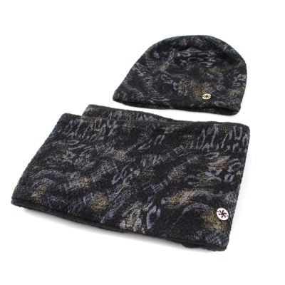 Hat and Infinity Scarf Set Granadilla JG5319 & JG5320, Black