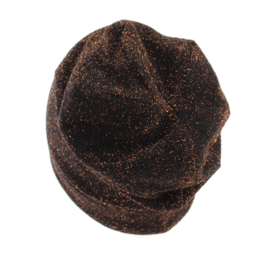 Set with hat and flat bag for smart devices Granadilla JG5314&JG5315, Black/Copper Lurex