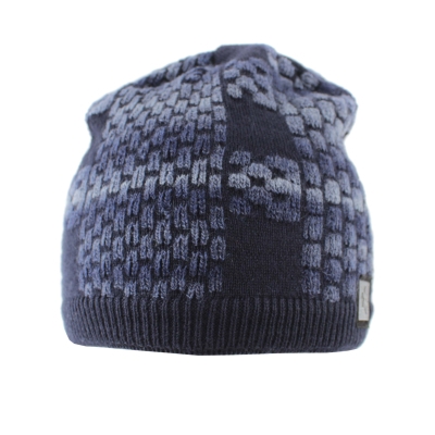 Men’s winter hat made from a wool blend Granadilla JG5425, blue