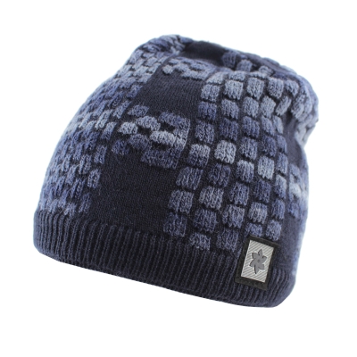 Men’s winter hat made from a wool blend Granadilla JG5425, blue