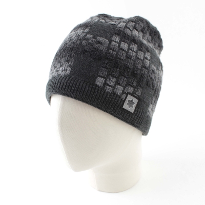 Men’s winter hat made from a wool blend Granadilla JG5425, Grey