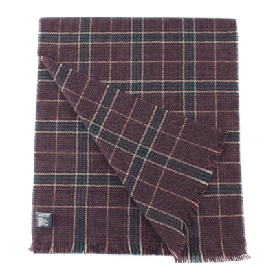 Fine cashmere scarf Ma.Al.Bi. MAB836 103/3, 37x180 cm, burgundy check