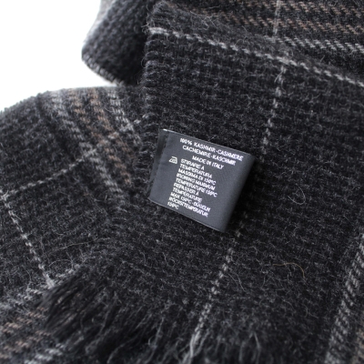 Fine cashmere scarf Ma.Al.Bi. MAB836 103/1, 37x180 cm, grey check