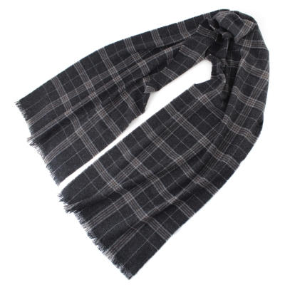 Fine cashmere scarf Ma.Al.Bi. MAB836 103/1, 37x180 cm, grey check