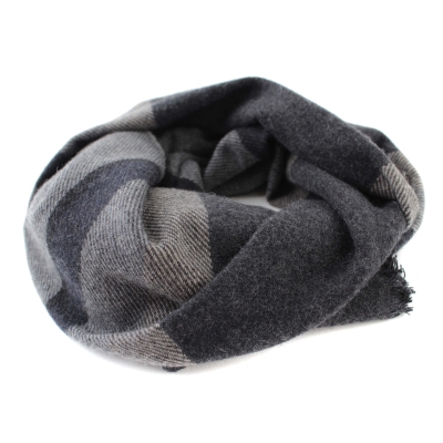 Fular fin din cașmir Ma.Al.Bi. MAB836 103/1, 37x180 cm, carouri gri