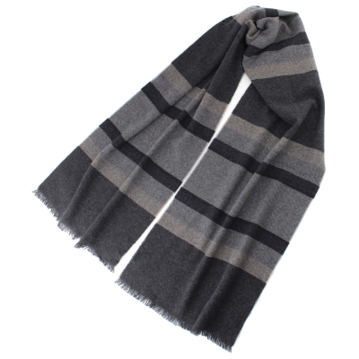 Fular fin din cașmir Ma.Al.Bi. MAB836 103/1, 37x180 cm, carouri gri