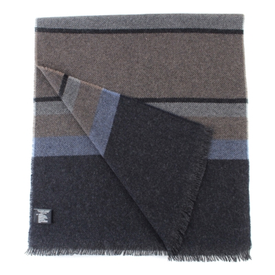 Fular fin din cașmir Ma.Al.Bi. MAB836 103/1, 37x180 cm, carouri gri