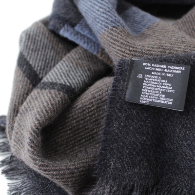 Fine cashmere scarf Ma.Al.Bi. MAB836 103/1, 37x180 cm, grey check