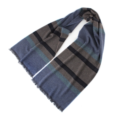 Fine cashmere scarf Ma.Al.Bi. MAB836 103/1, 37x180 cm, grey check